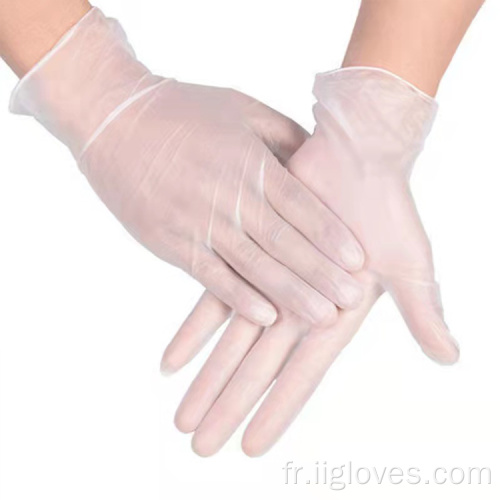 Gants de vinyle Vinyle blanc clair